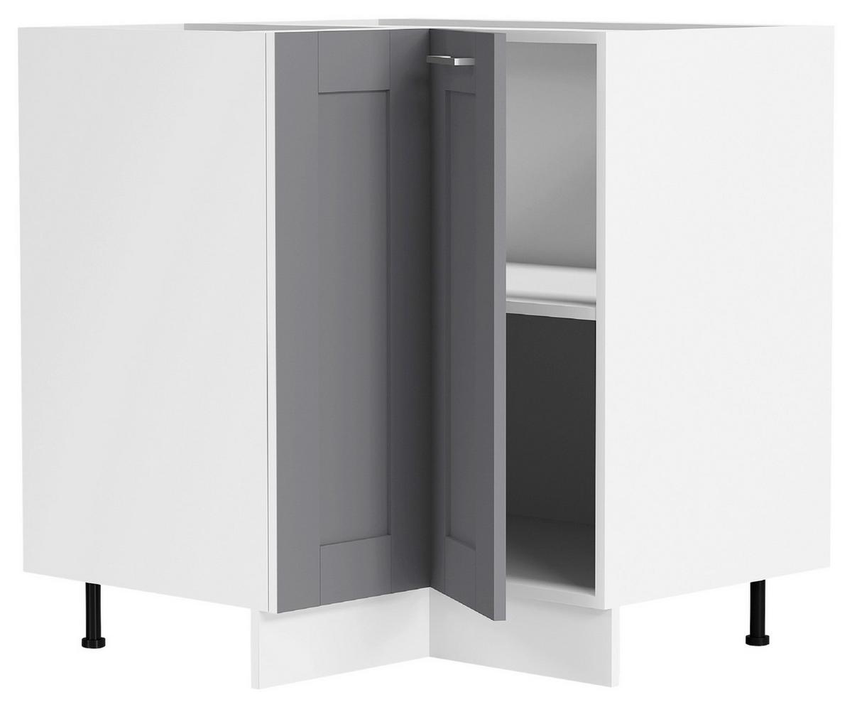 Eckunterschrank Colura - Anthrazit/Weiß, Trend, Holzwerkstoff/Kunststoff (76/82/76cm) - MID.YOU