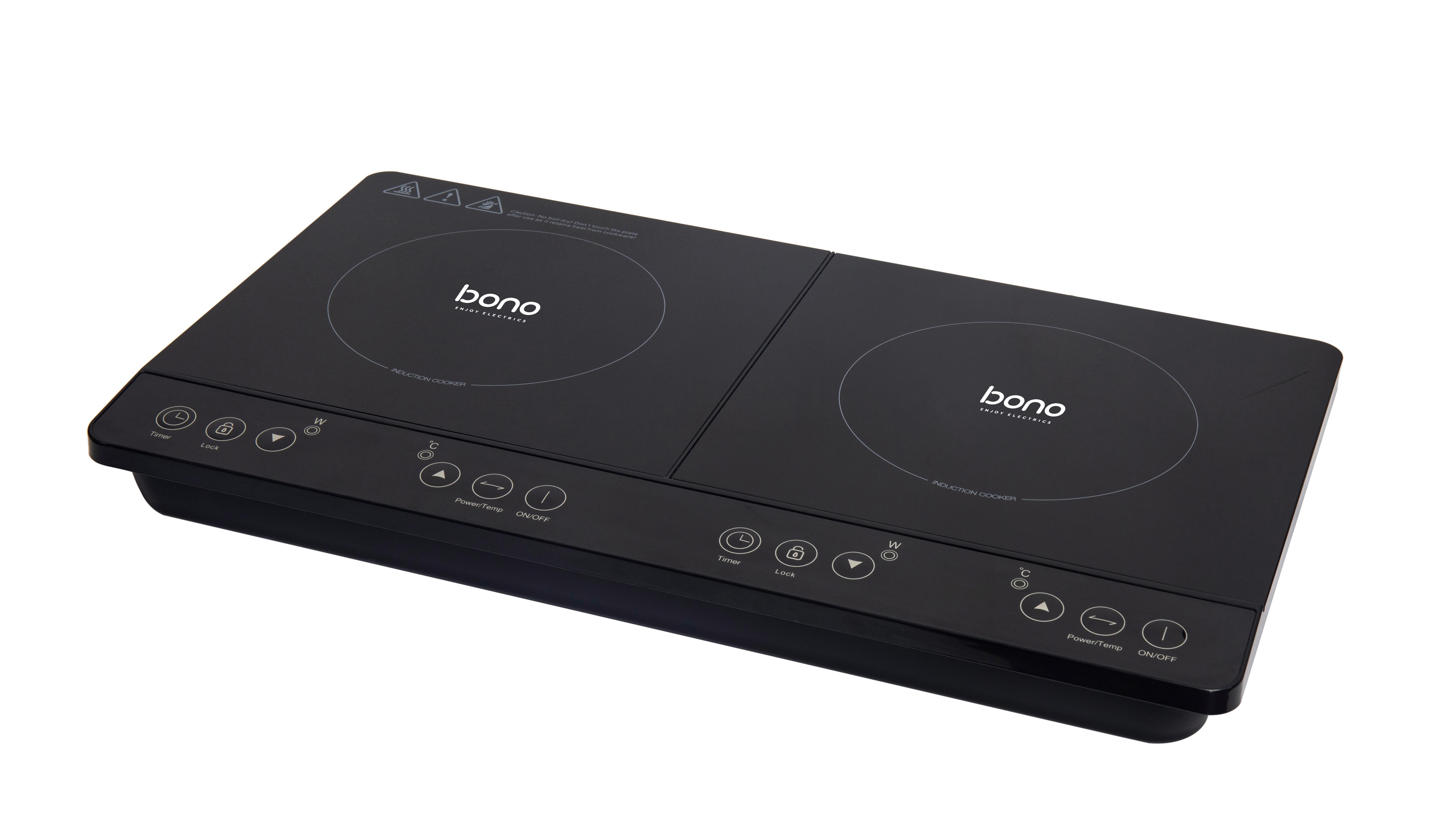 Induktionskochplatte Classono 3500W, bis 240C - Schwarz, KONVENTIONELL, Glas/Kunststoff (54/31/6,3cm) - Bono