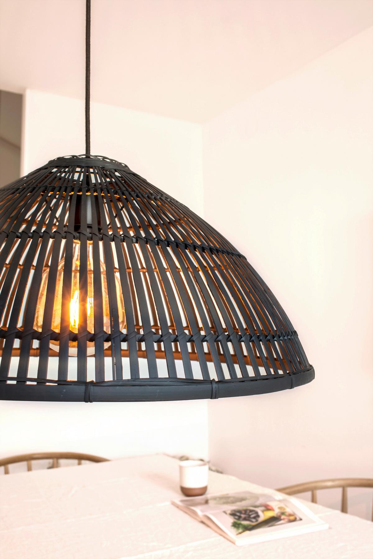 Hängeleuchte Capello - Schwarz, Basics, Naturmaterialien/Metall (58/27cm) - Markslöjd