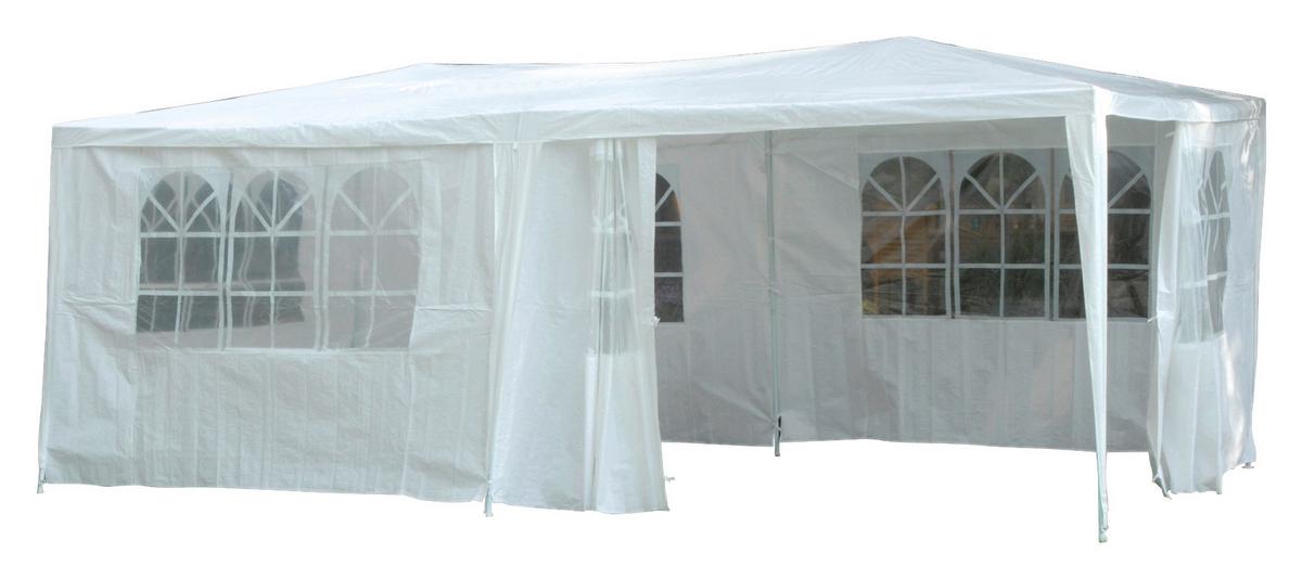 Pavillon Gazebo & Sidewalls 2.5x6x3mtr - Weiß, Basics, Kunststoff/Metall (600/300/250cm)