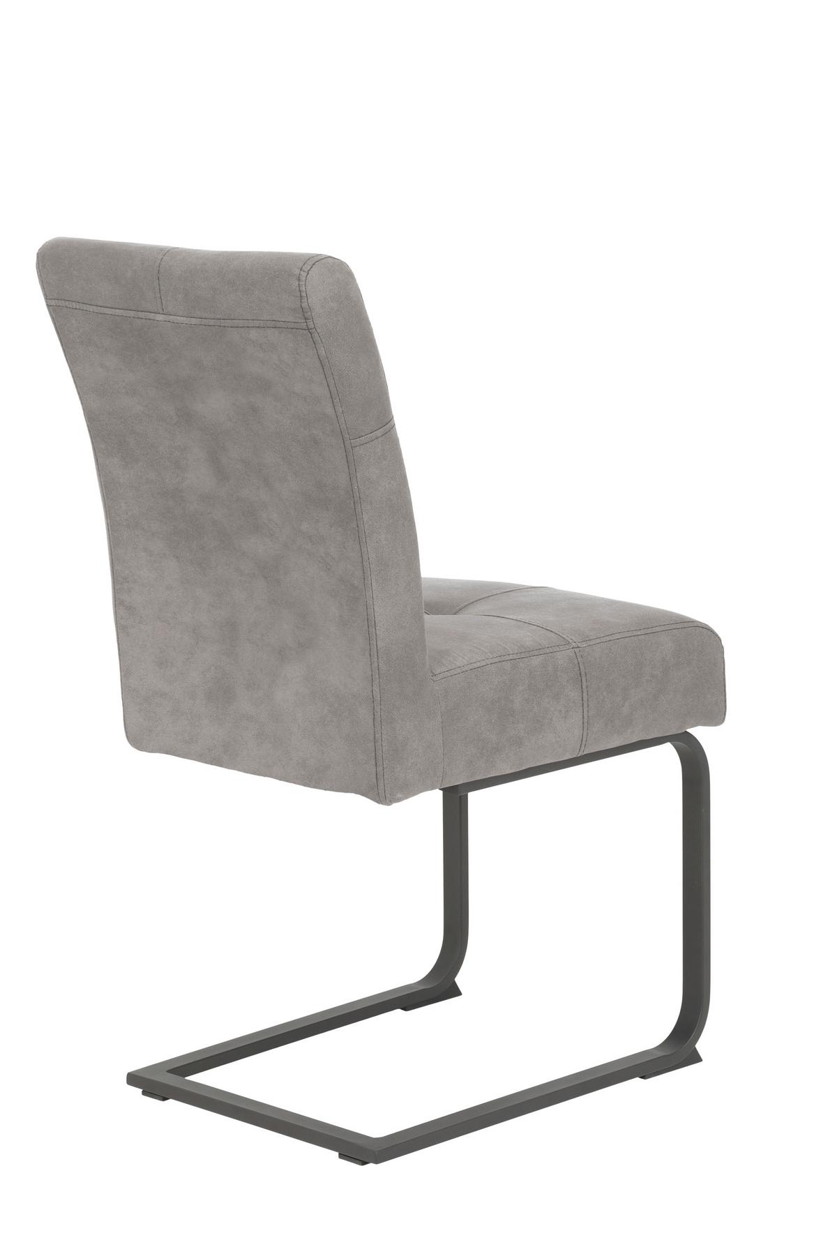 Tischgruppe Luise Ii G - Grau, MODERN, Holzwerkstoff/Textil (120 - 160/76/80cm) - MID.YOU