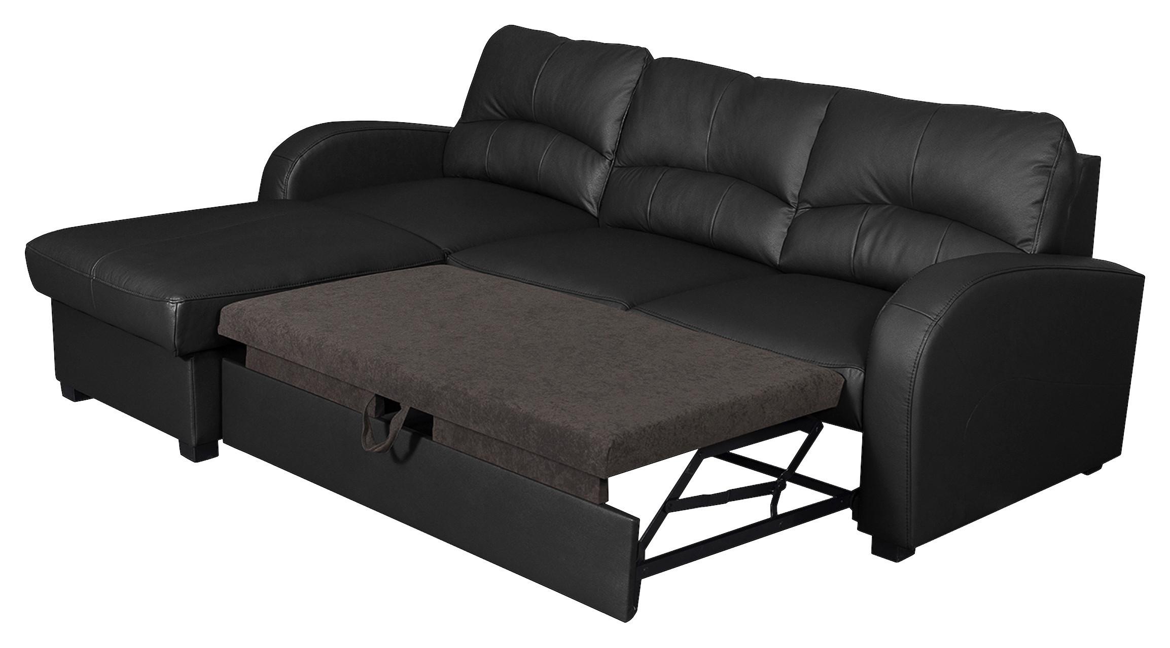 Ecksofa Tilo Schwarz S: 168 Cm - Schwarz, Design, Leder/Textil (168/227cm) - Livetastic