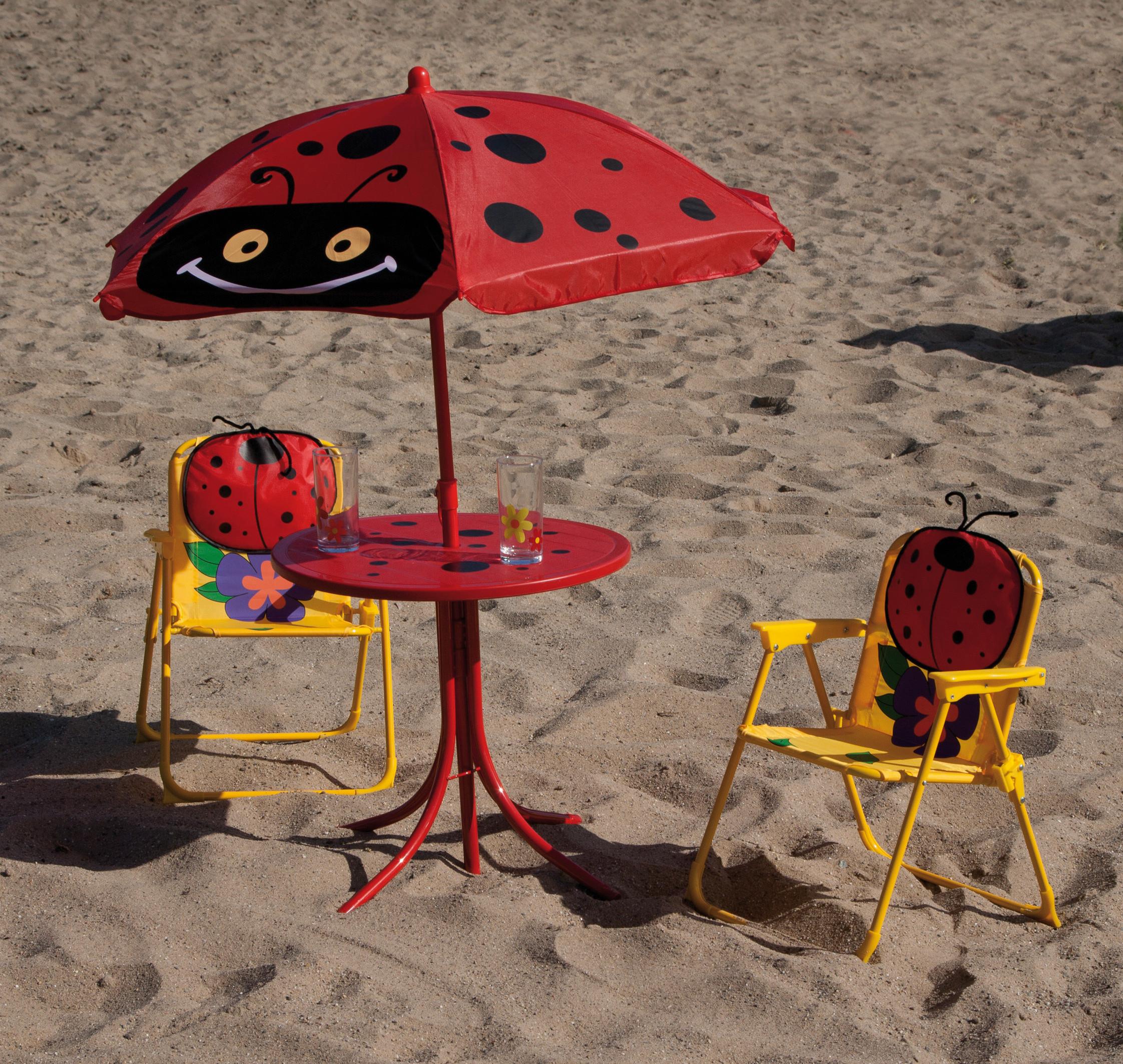 Kinder-Gartenset 672618 - Rot, MODERN, Textil/Metall - Siena Garden