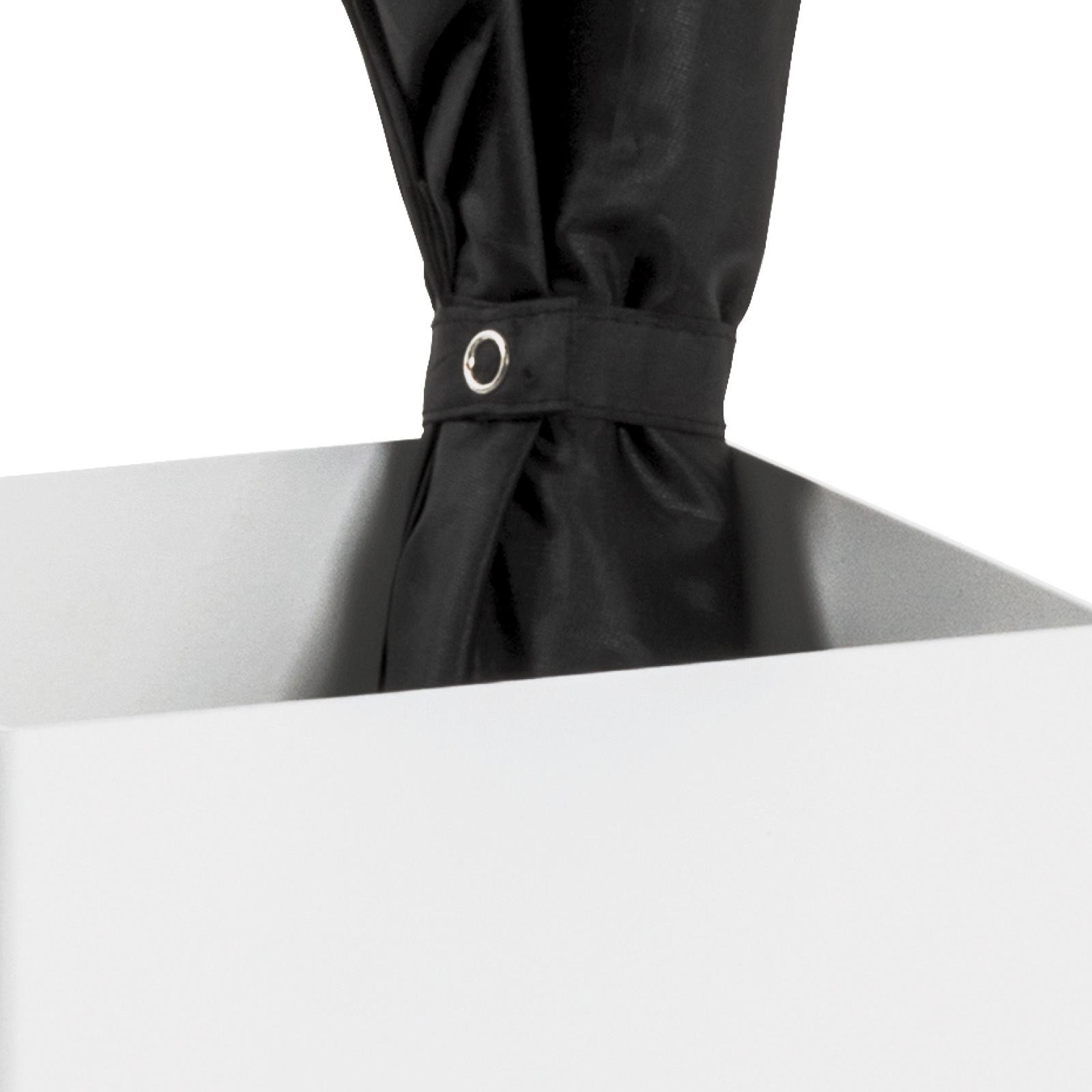Schirmständer Quinn Weiß Metall H: 48 cm - Weiß, MODERN, Metall (16/48/16cm)