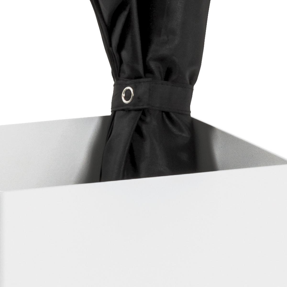 Schirmständer Quinn Weiß Metall H: 48 cm - Weiß, MODERN, Metall (16/48/16cm)