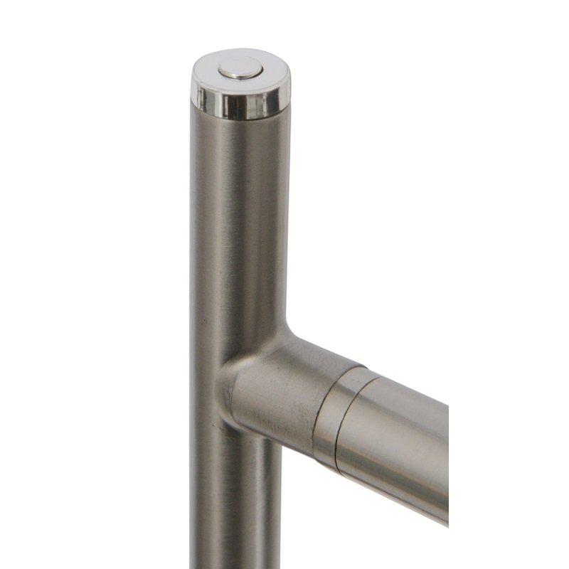 LED-Stehlampe dimmbar Braun/Chromfarben verstellbar - Chromfarben/Braun, Design, Holz/Metall (15/129cm) - Näve