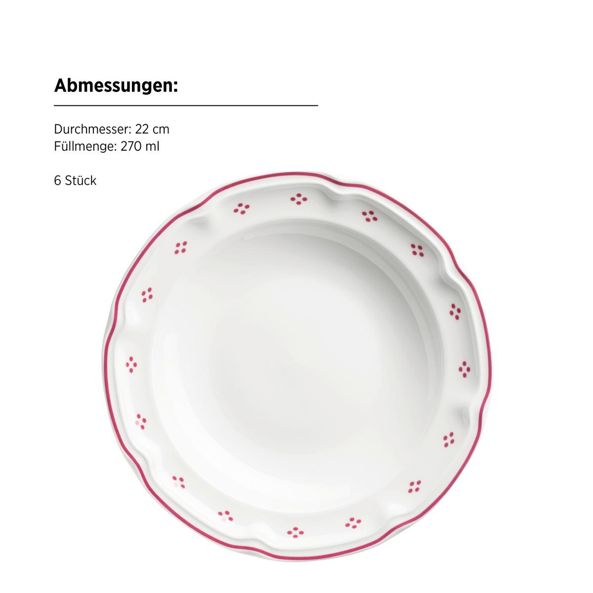 Tafelservice Lova Keramik, Rot/Weiß, 12-teilig - Rot/Weiß, Basics, Keramik - Mäser