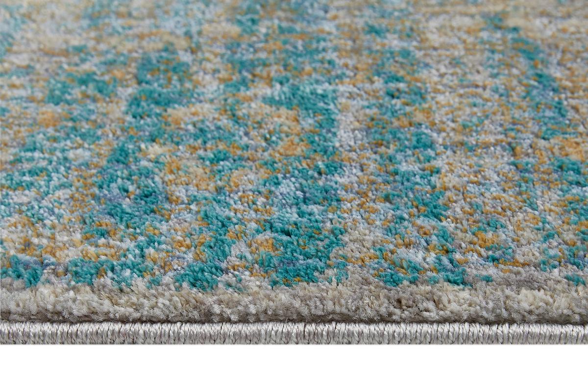 Webteppich Belcanto - Türkis, Design, Textil (130/190cm) - Novel