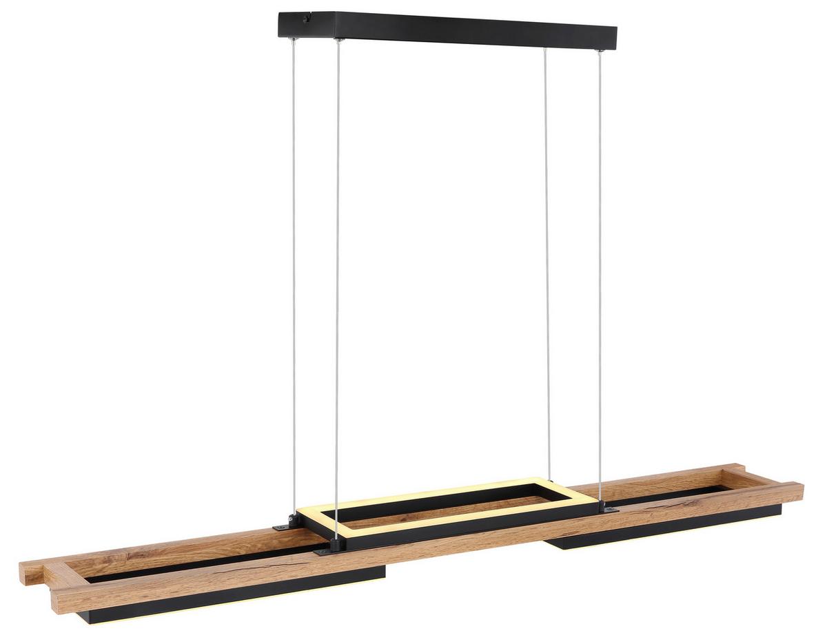 Led Függőlámpa 67266h - sötétbarna/fekete, Design, műanyag/faalapú anyag (100/14/120cm) - Globo