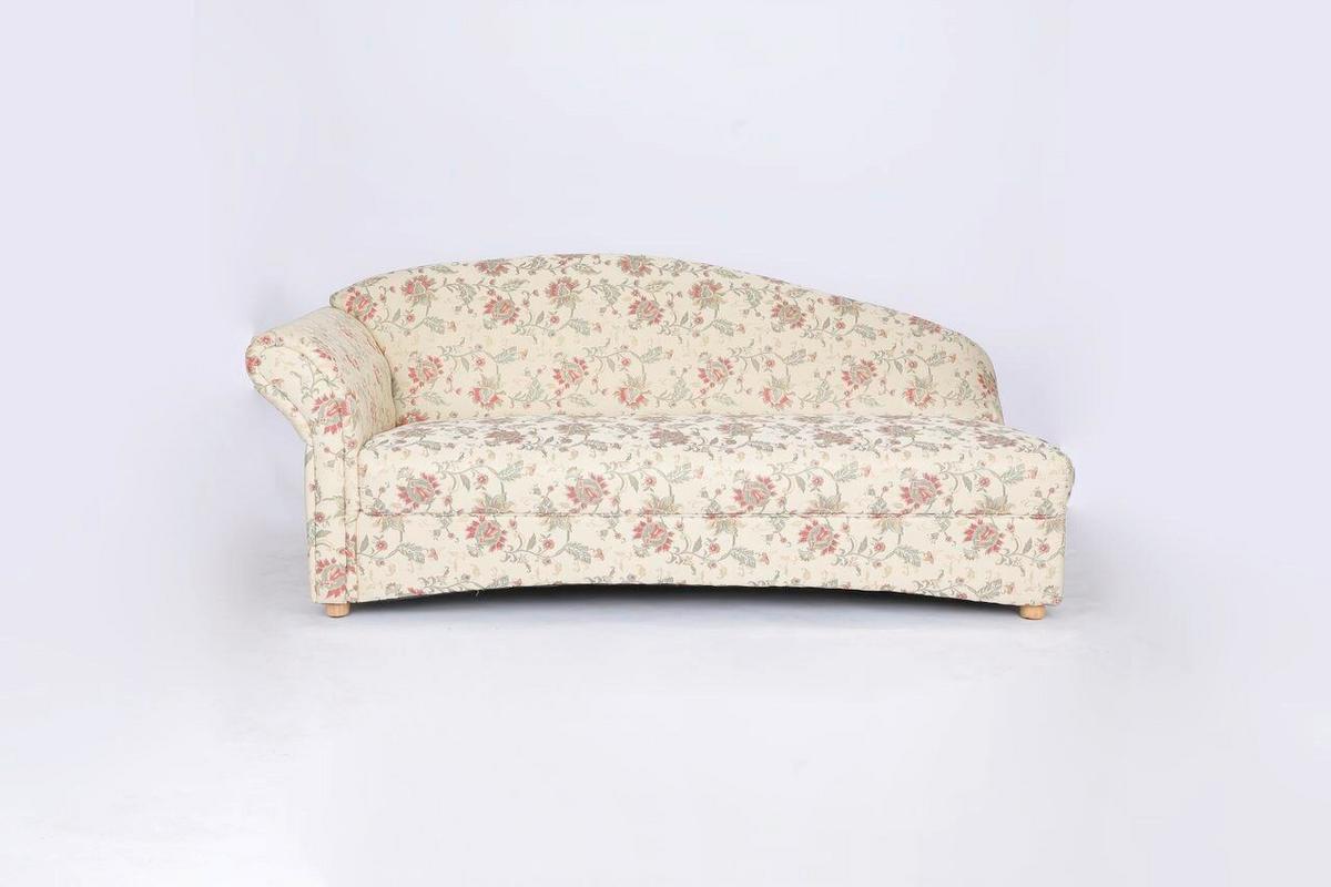 3-Sitzer Loretta, Armlehne links, ca. 193x83x85 cm - Hellbraun/Perlmutt, Basics, Holz/Textil (193/83/85cm)