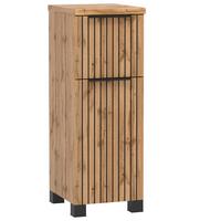 Unterschrank Chester B: 30 cm Eiche Wotan Dekor/Schwarz - Eiche Wotan/Schwarz, MODERN, Holzwerkstoff (30/79/35cm) - Held