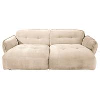 Bigsofa Fluffy, Creme B: 285 Cm - Creme/Schwarz, MODERN, Textil (285/87/184cm) - Trendmanufaktur