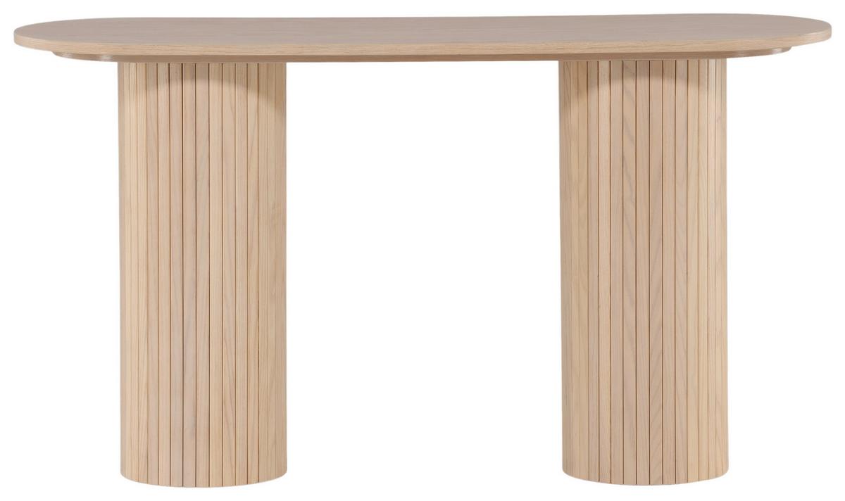 Konsole Bianca - Beige/Weiß, Design, Holzwerkstoff (130/40/72cm) - Livetastic