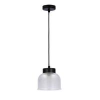 PENDELLEUCHTE LIVERPOOL - Transparent/Schwarz, Design, Glas/Metall (14.5/14.5/90cm)
