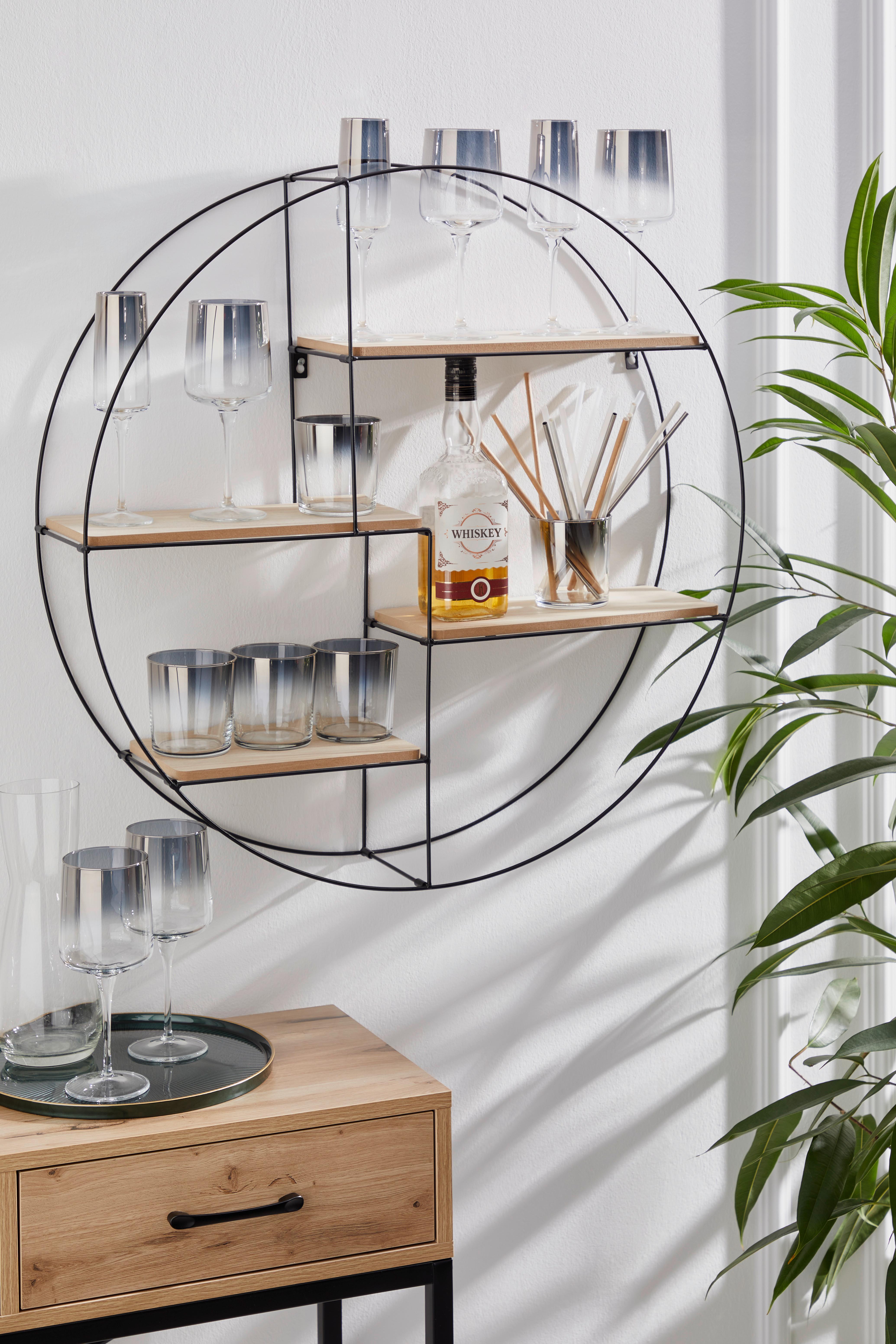 Borospohár Rene Kb. 430ml - fekete, Basics, Üveg (430ml) - Luca Bessoni