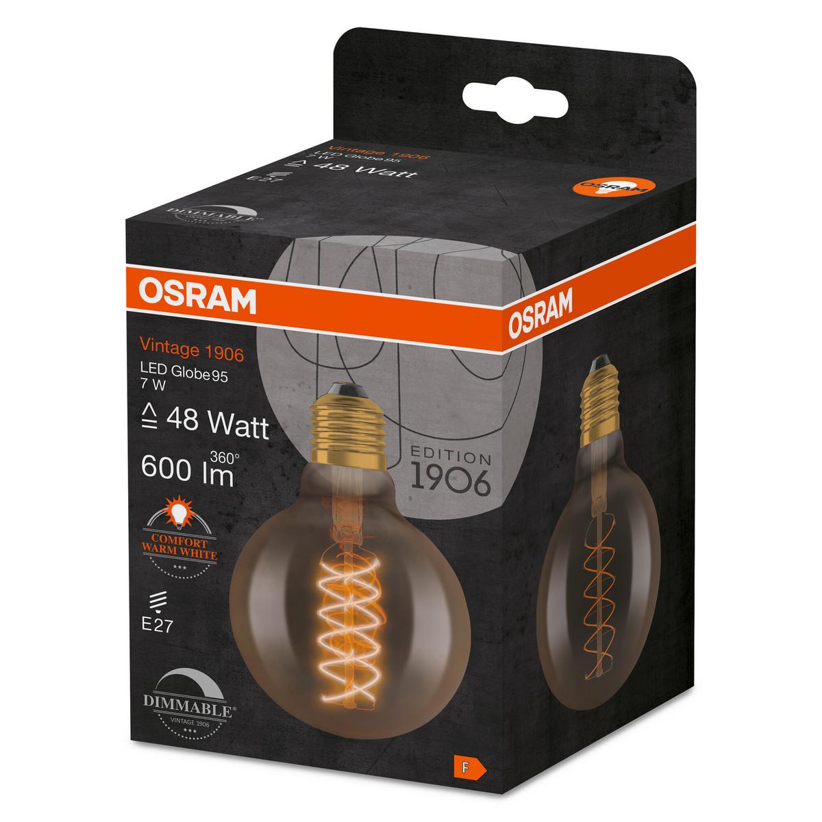LED-Leuchtmittel Vintage 1906 Led Dim48 7w/2200 - Goldfarben, Basics, Glas (9,5/13,8cm) - Ledvance