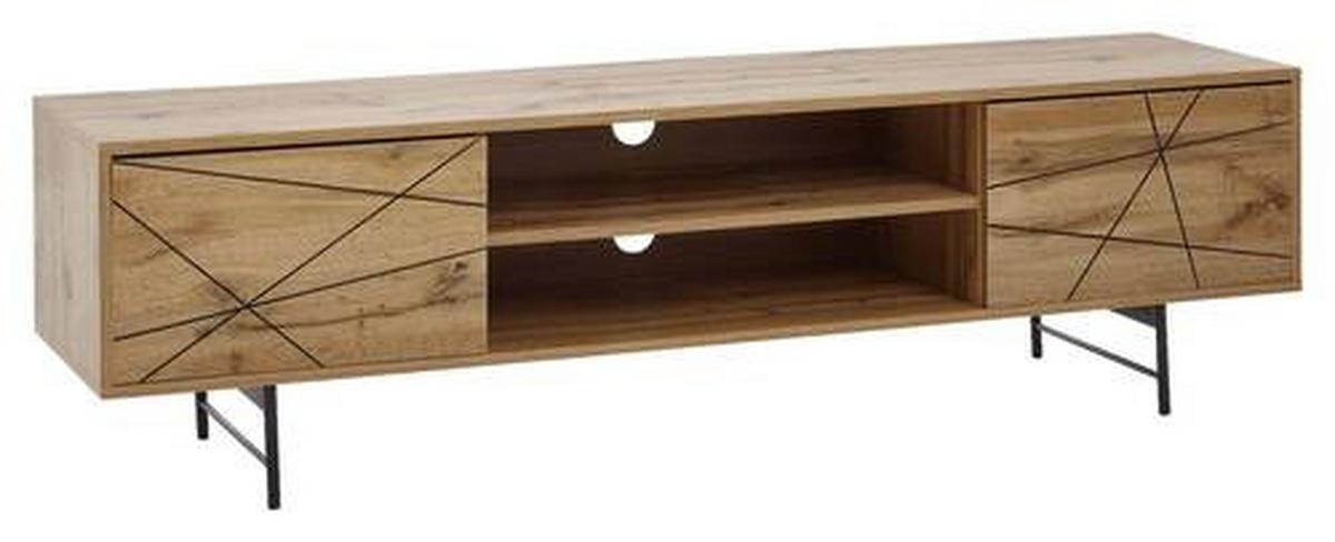 Hnedá komoda š: 163 cm - hnedá/čierna, Modern, kov/kompozitné drevo (160/45/40cm) - MID.YOU