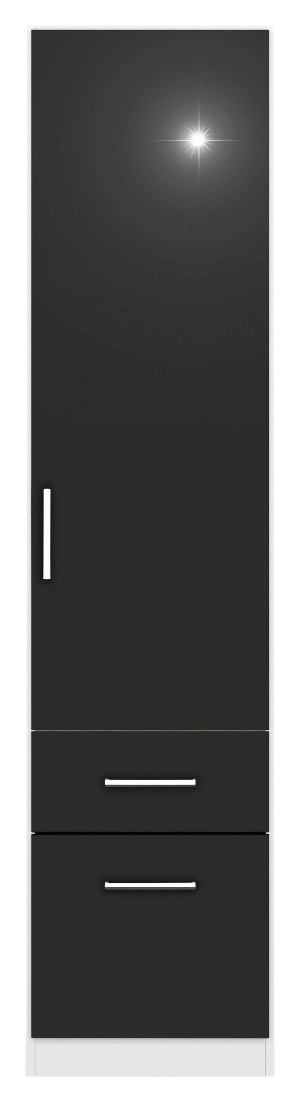 Drehtürenschrank 47 cm Berlin Weiß/Grau - Weiß/Grau, MODERN, Holzwerkstoff (47/197/54cm) - Rauch Möbel
