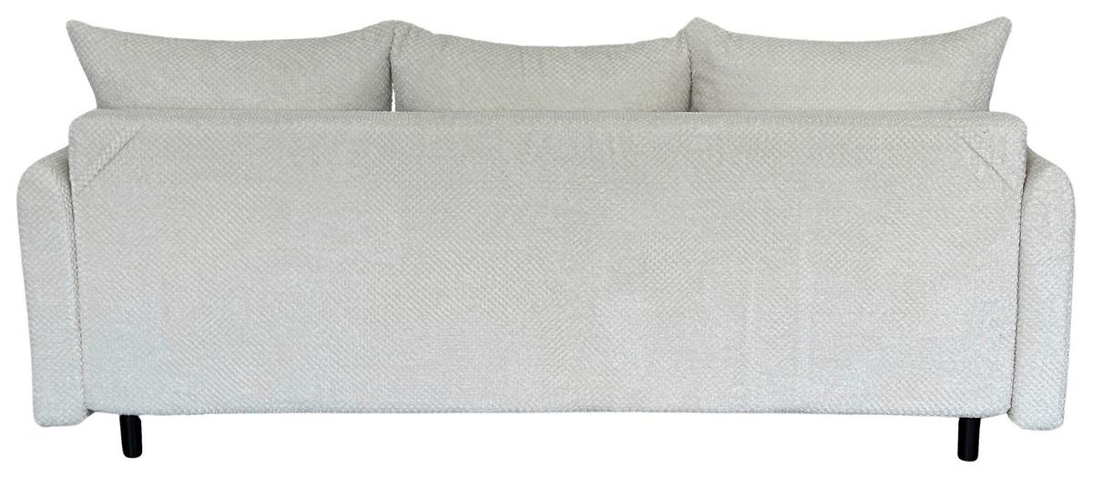 3-sitzer-sofa Mit Schlaffunktion Rose B: 218 Cm - Creme/Schwarz, Design, Textil (218/96/102cm) - MID.YOU