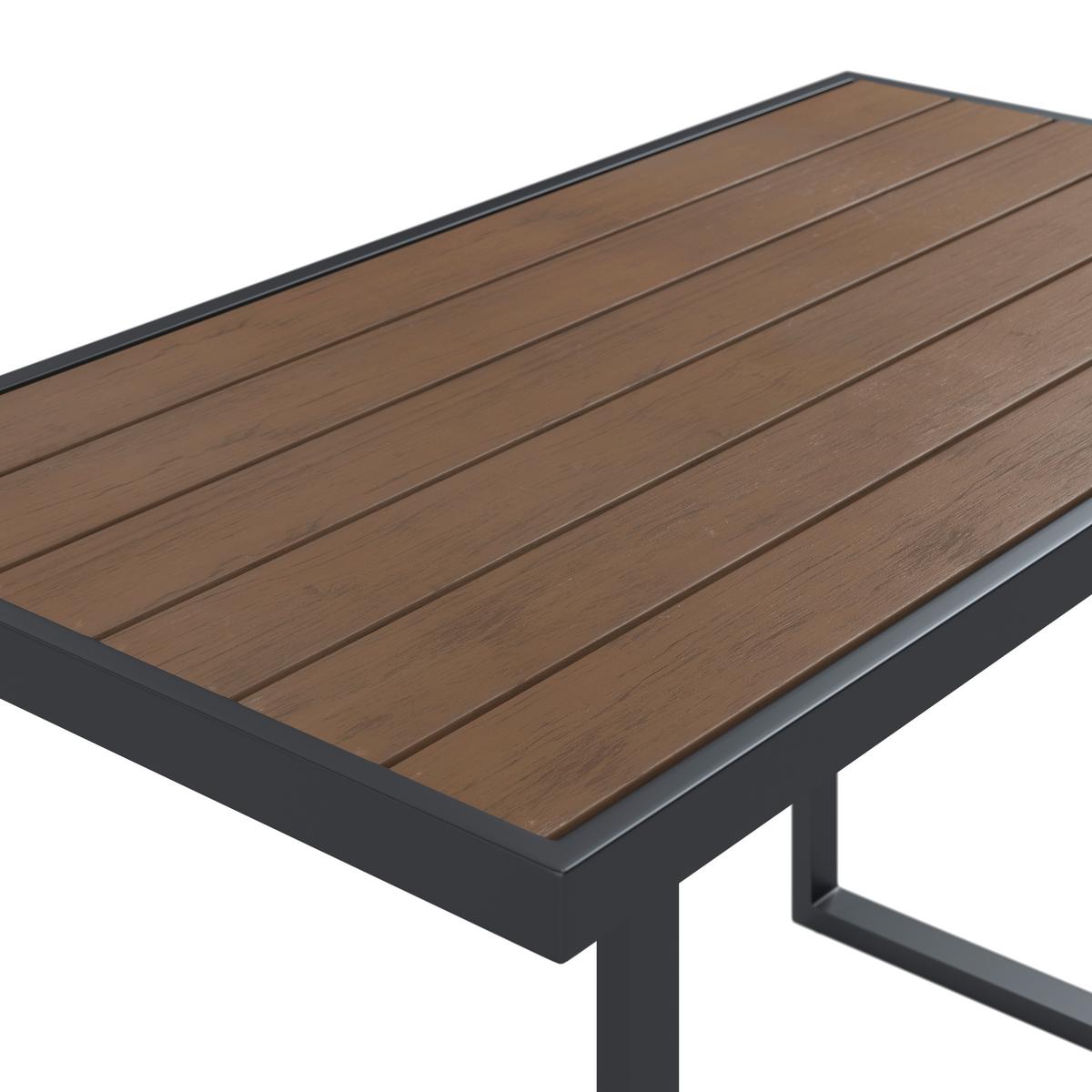 Loungegarnitur 4-tlg Padua Metall/kunststoff Mit Kissen - Dunkelgrau/Schwarz, MODERN, Holz/Kunststoff - Beldano
