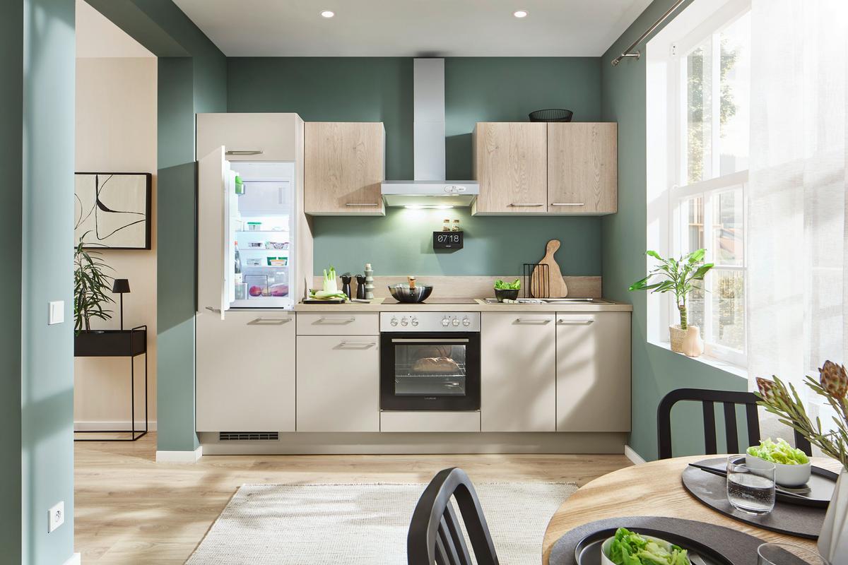 Küchenblock Pn80/pn100 - Kaschmir/Eichefarben, MODERN, Holzwerkstoff (260cm) - Pino