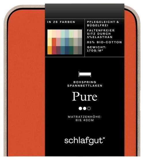 Boxspring-spannleintuch Pure Boxspring - Rot, Basics, Textil (120-130/200-220cm) - Schlafgut
