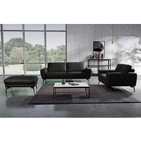 2-Sitzer-Sofa Spring, Schwarz B: 177 cm - Schwarz, Design, Leder (177/85/92cm) - Livetastic
