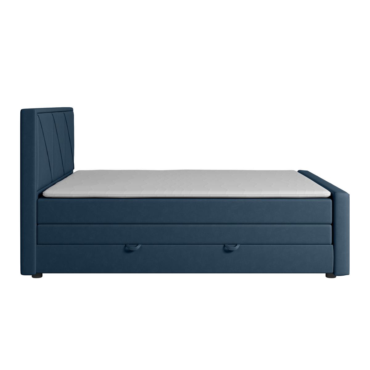 Boxspringbett mit Bettkasten Bologna 180x200 cm Blau - Blau, MODERN, Holz/Kunststoff (180/200cm) - MID.YOU