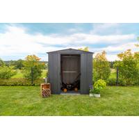 Gerätehaus mit Schiebetür 194x191x151 cm - Grau, Basics, Metall (194/191/151cm)