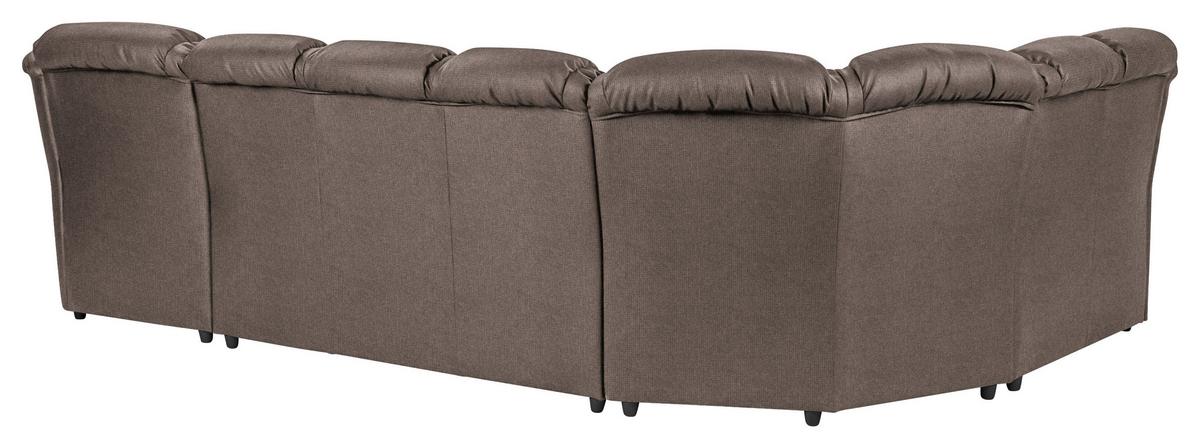 Wohnlandschaft Boston Taupe Chenille - Taupe/Schwarz, KONVENTIONELL, Textil (216/333/165cm) - Livetastic