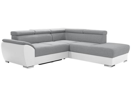 Ecksofa mit Schlaffunktion Cuba, Webstoff/Lederlook - Chromfarben/Hellgrau, MODERN, Textil (265/230cm) - Luca Bessoni Ecksofa mit Schlaffunktion Cuba, Webstoff/Lederlook - Chromfarben/Hellgrau, MODERN, Textil (265/230cm) - Luca Bessoni
