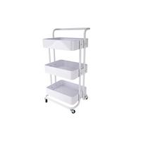 Servierwagen Danao - Weiß, Basics, Metall (43/32/86cm) - Echtwerk