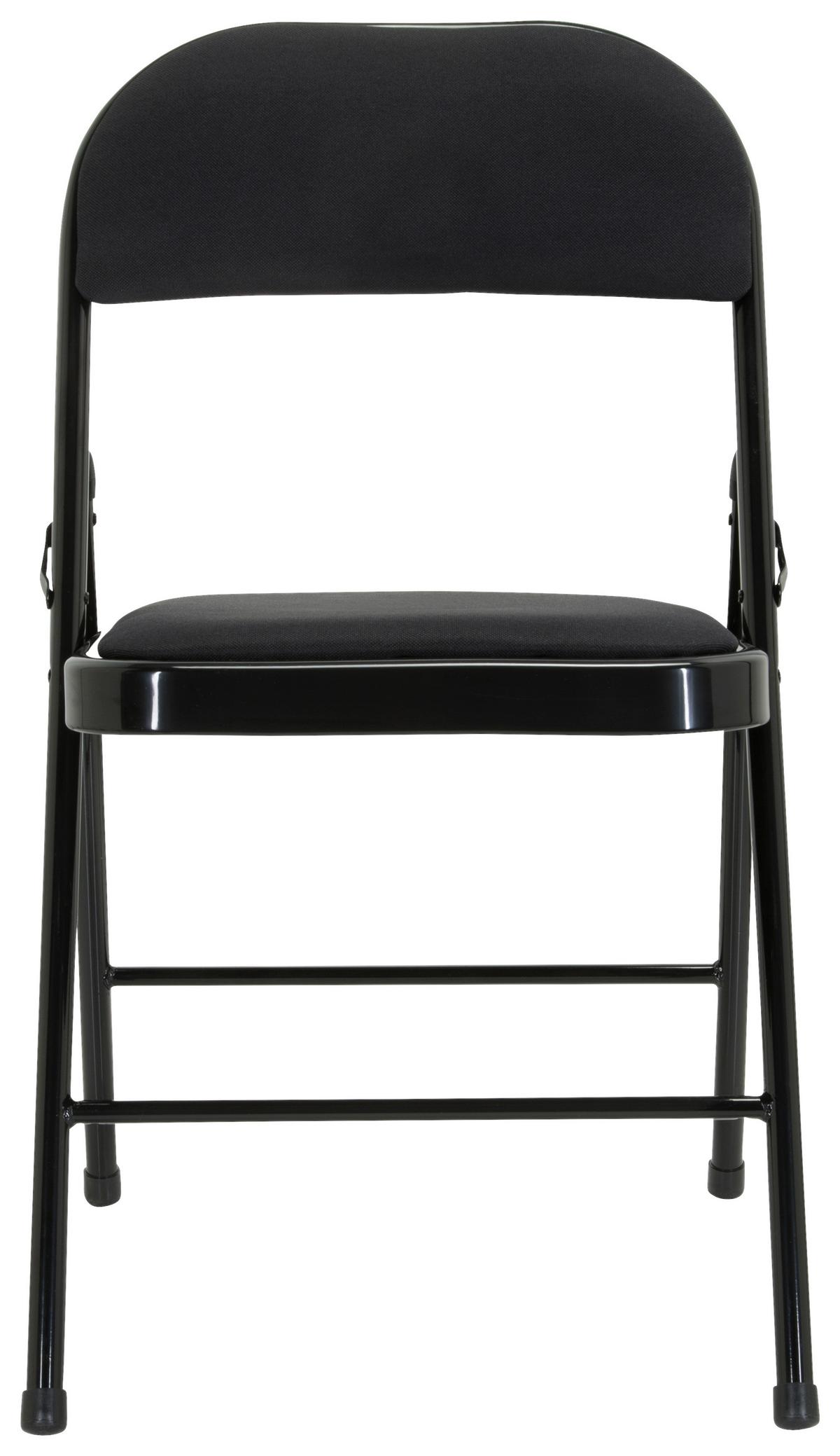 Klappstuhl Tudela Ii Schwarz - Schwarz, Basics, Textil/Metall (44/80/49cm) - MID.YOU