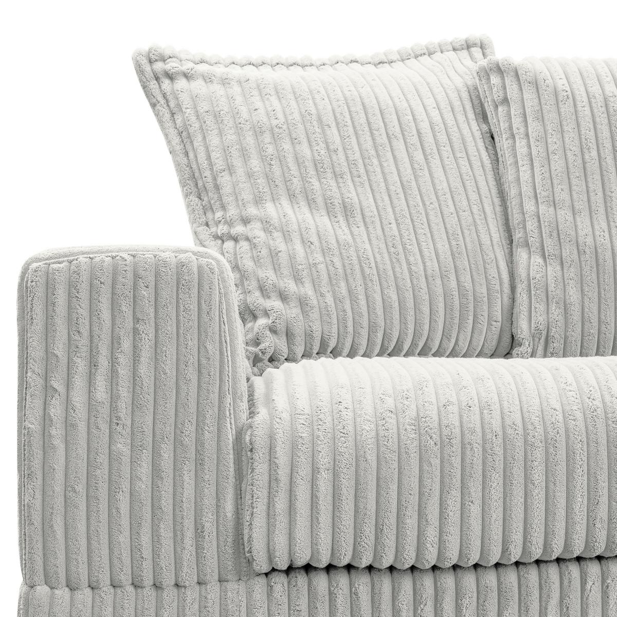 Ecksofa Funny - Schwarz/Weiß, Design, Textil (195/285cm) - MID.YOU