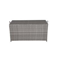 Kissenbox Patras - Schwarz/Grau, Basics, Kunststoff/Metall (50/60/120cm) - Gardenson