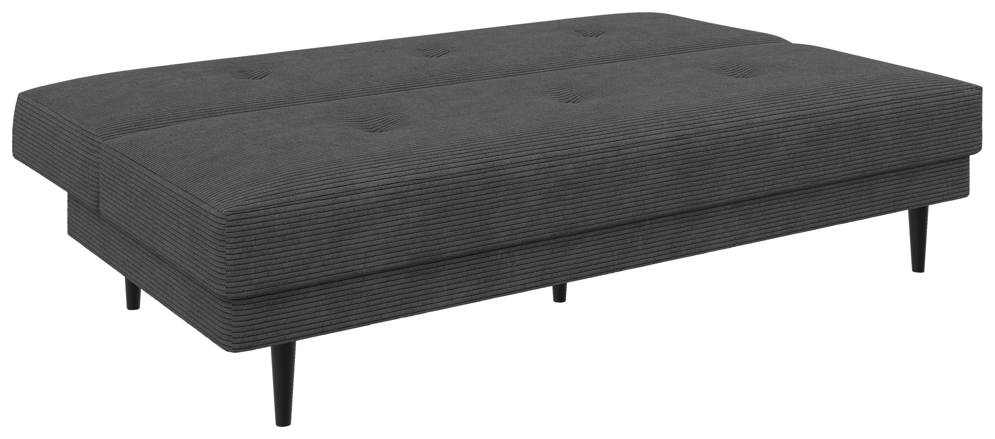 Kippsofa Muffin New Anthrazit, Mit Schlaffunktion - Anthrazit/Schwarz, Basics, Textil (192/80/83cm)