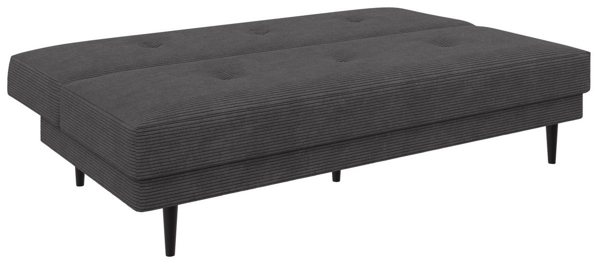 3-sitzer-sofa Muffin New Mit Schlaffunktion Anthrazit - Anthrazit/Schwarz, Basics, Textil (192/80/83cm)