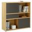 Regál Riga - farby dubu/antracitová, Moderný, kompozitné drevo (116,6/112,8/37cm) - Premium Living Regál Riga - farby dubu/antracitová, Moderný, kompozitné drevo (116,6/112,8/37cm) - Premium Living