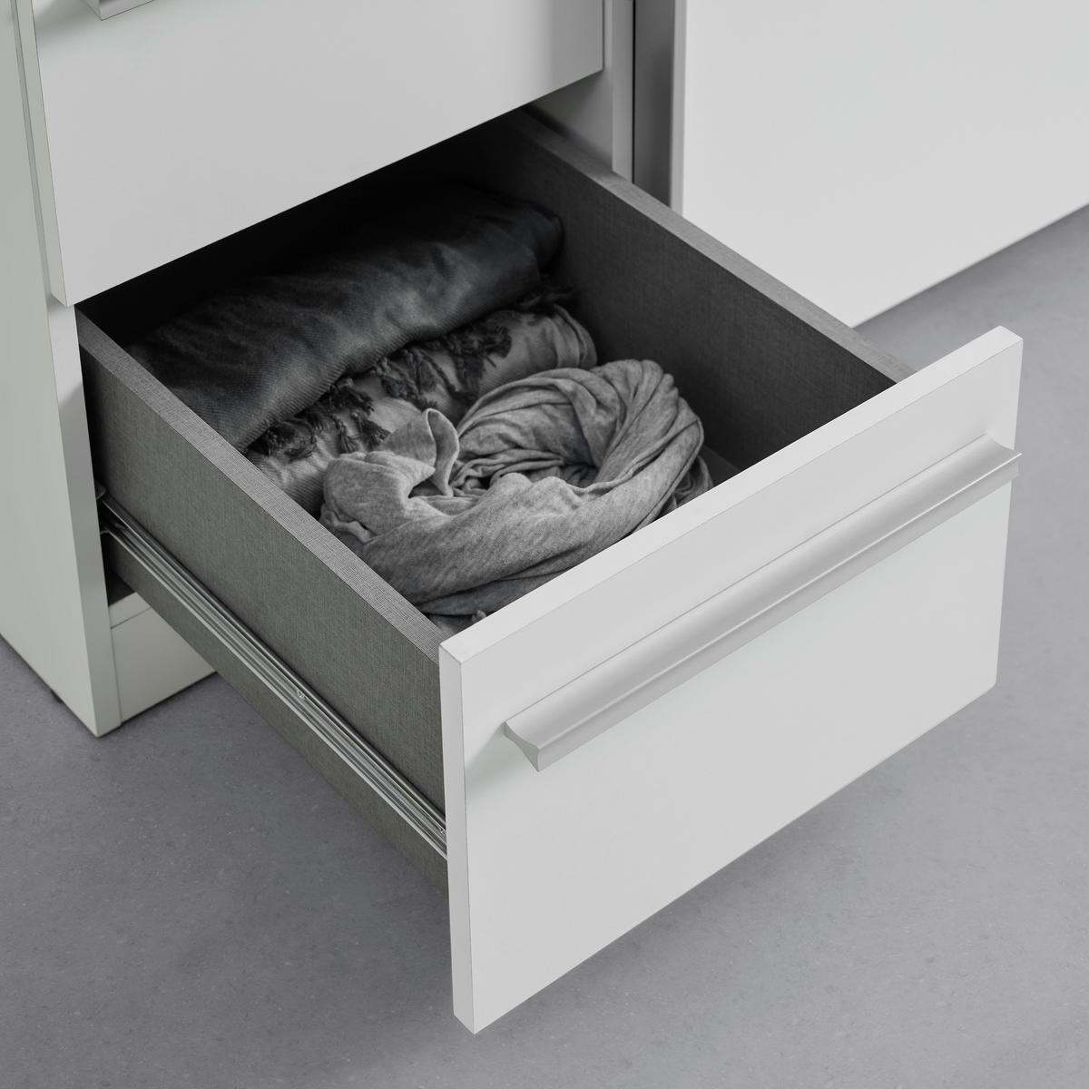 SKRIŇA S POS. DVER. – HOR.VED BORDO - biela/strieborná, Konventionell, kompozitné drevo/plast (270/210/58cm)