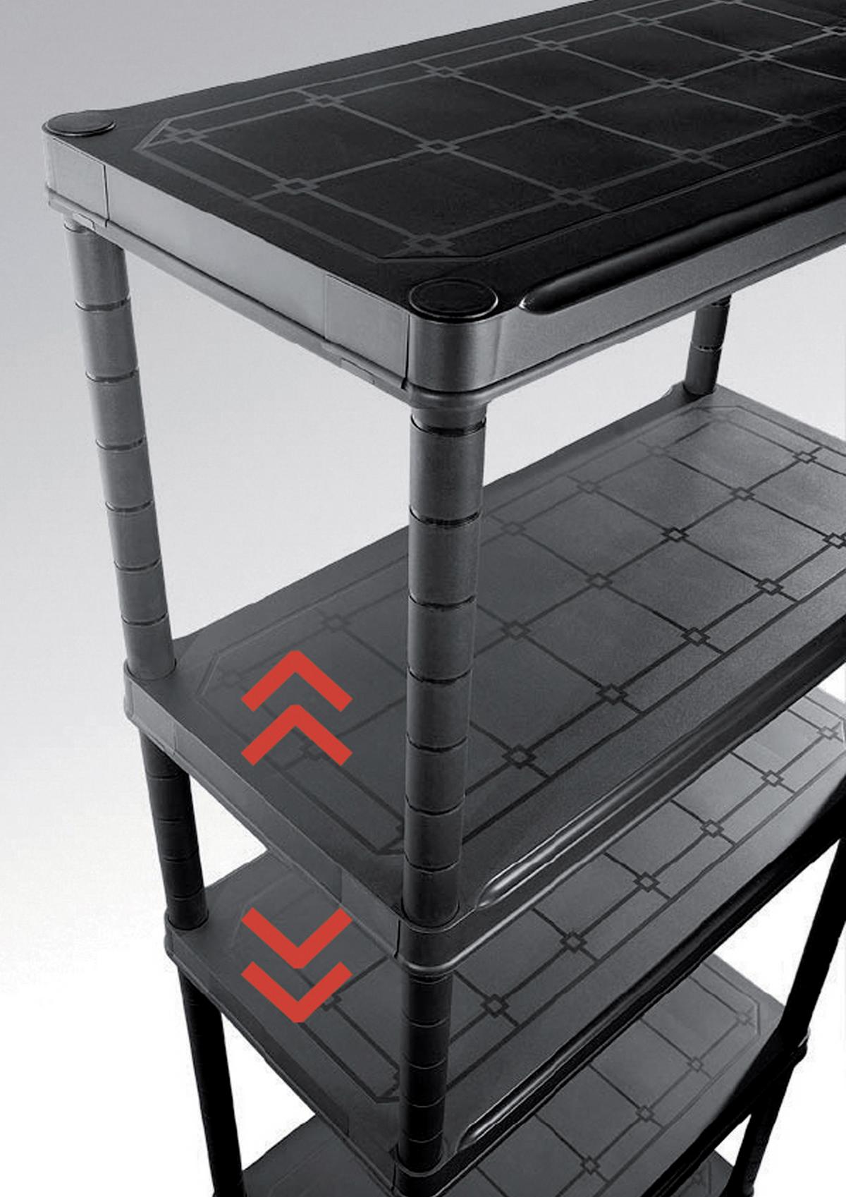 Plastový regál KUNSTSTOFF PLUS 80CM - antracitová, Konventionell, plast (80/187/40cm) - Keter