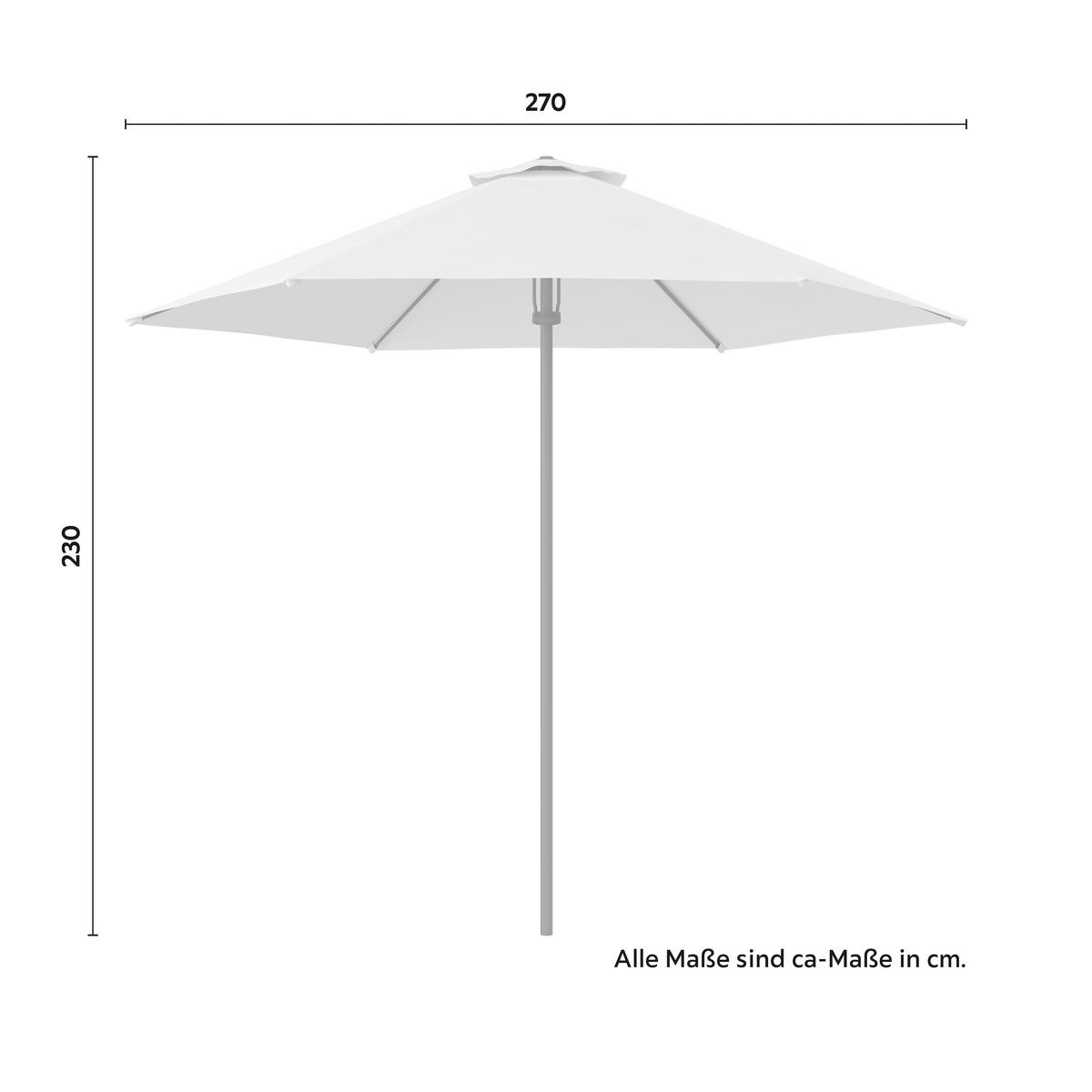 SLUNEČNÍK MARTINA - antracitová/béžová, Basics, kov/textil (270/230cm) - Mömax