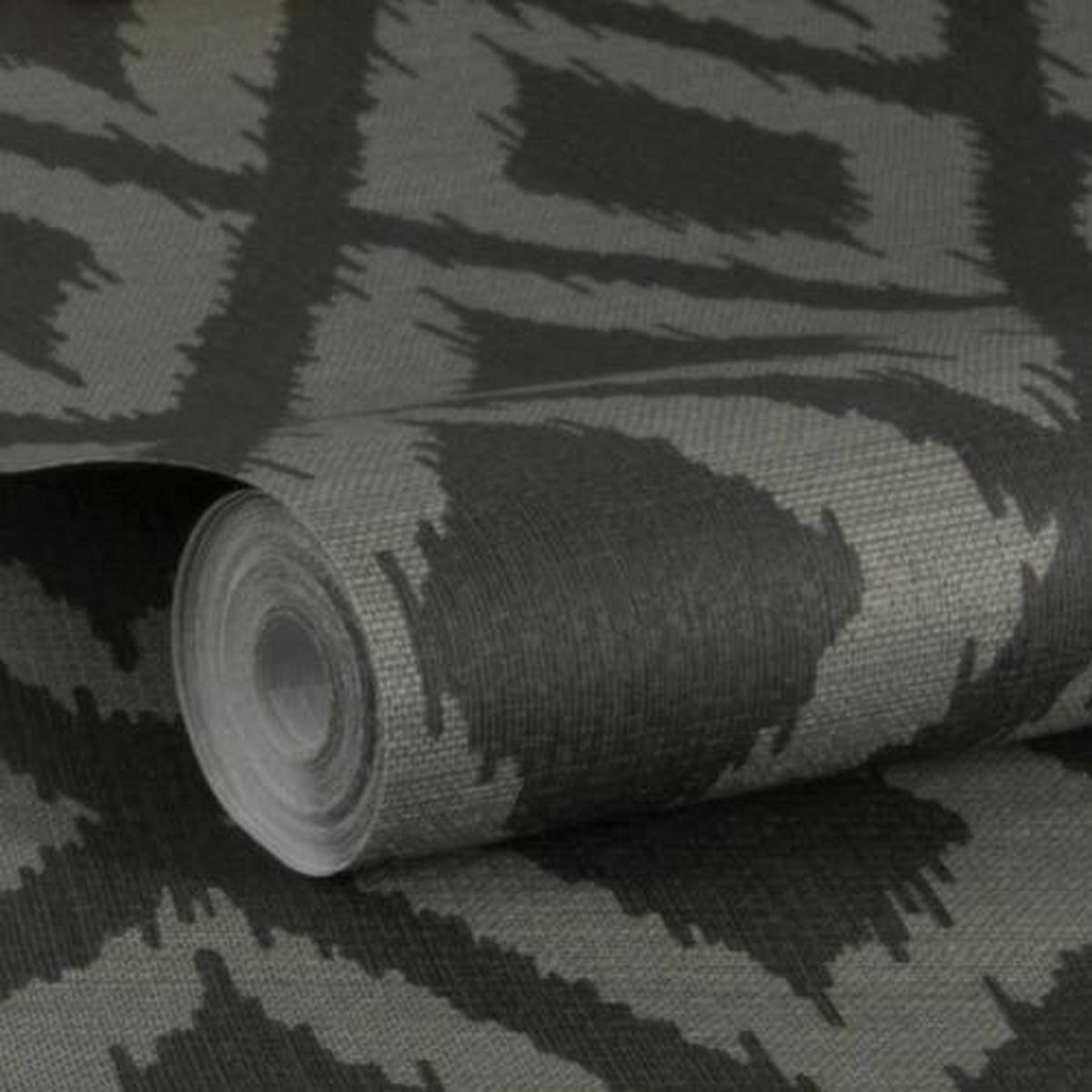 Vliestapete Ikat, Grau - Grau, Basics, Papier/Kunststoff (52/1005cm)