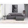 Ecksofa Chance, D.grau S: 265x164 cm - Dunkelgrau/Schwarz, MODERN, Textil (265/164cm) - Trendmanufaktur