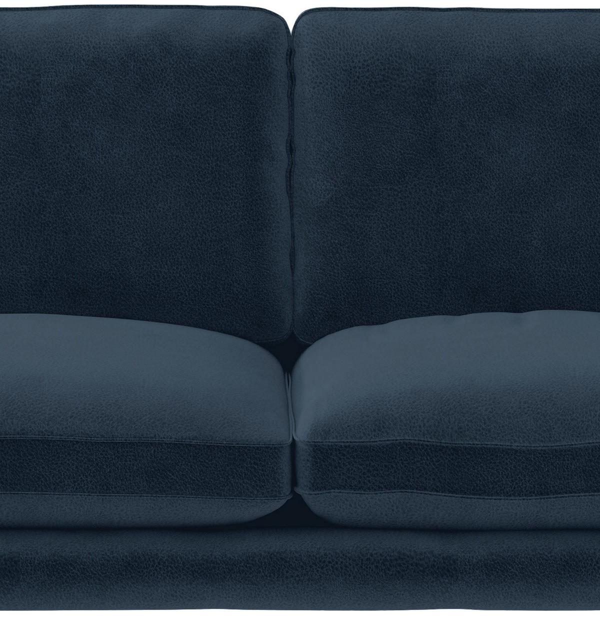Sitzgarnitur Bali - Schwarz/Dunkelblau, Design, Textil (202/250cm) - Livetastic