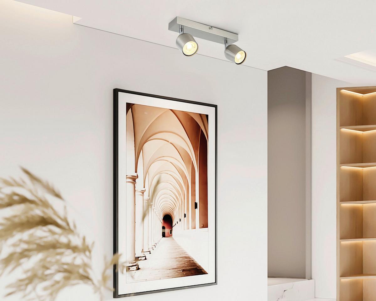 BODOVÉ SVÍTIDLO ERNESTINE - barvy chromu/barvy niklu, Romantický / Rustikální, kov/plast (26/7,5/14cm) - Mömax