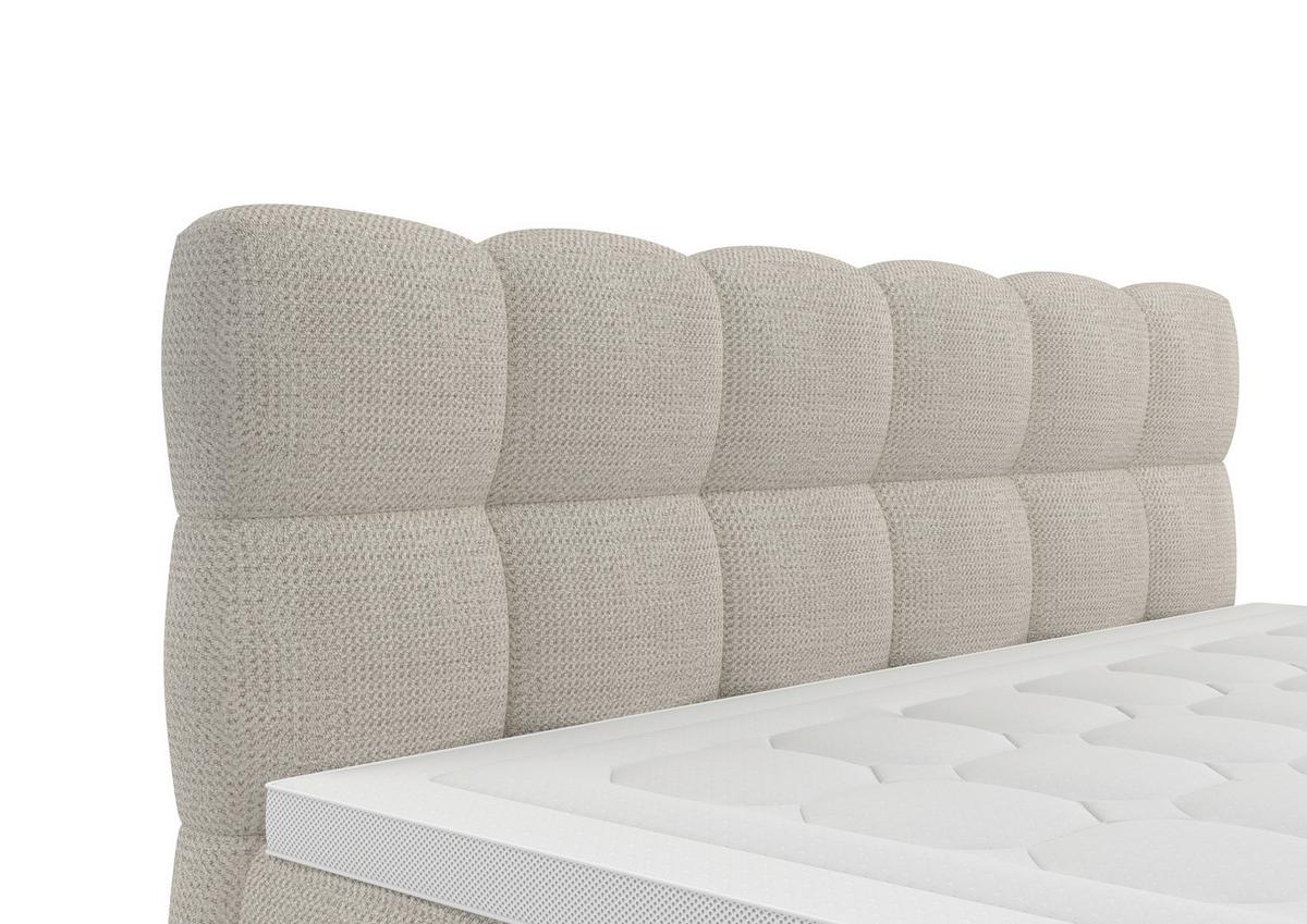 Boxspringbett Brisbane inkl. Bettkasten 180x200 - Creme/Schwarz, Trend, Holz/Holzwerkstoff (180/200cm) - Sembella
