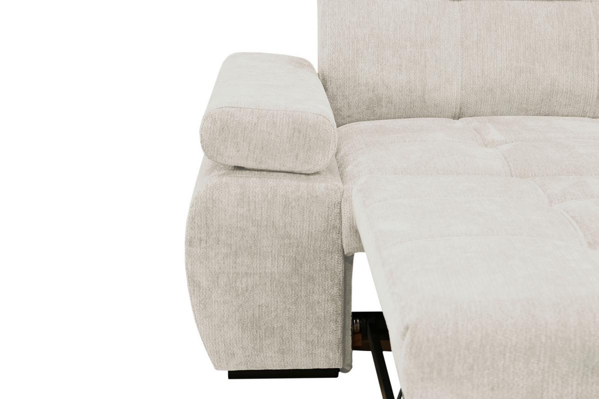 Rohová sedačka VEGAS, pravá, béžová žinylka - černá/béžová, Design, dřevo/textil (294/173cm)