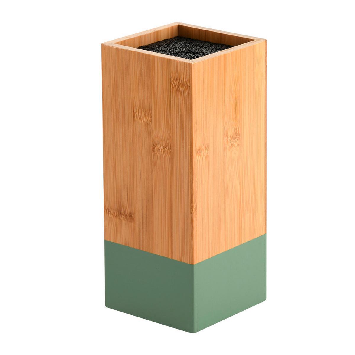 Messerblock Salbeigrün - Hellbraun/Salbeigrün, Basics, Holz/Kunststoff (10/10/23cm) - Kesper