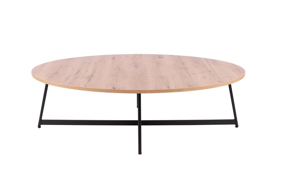 Couchtisch Yolanda Schwarz/Beigebraun L: 80cm - Beigebraun/Schwarz, Natur, Holzwerkstoff/Metall (80/55/37cm)
