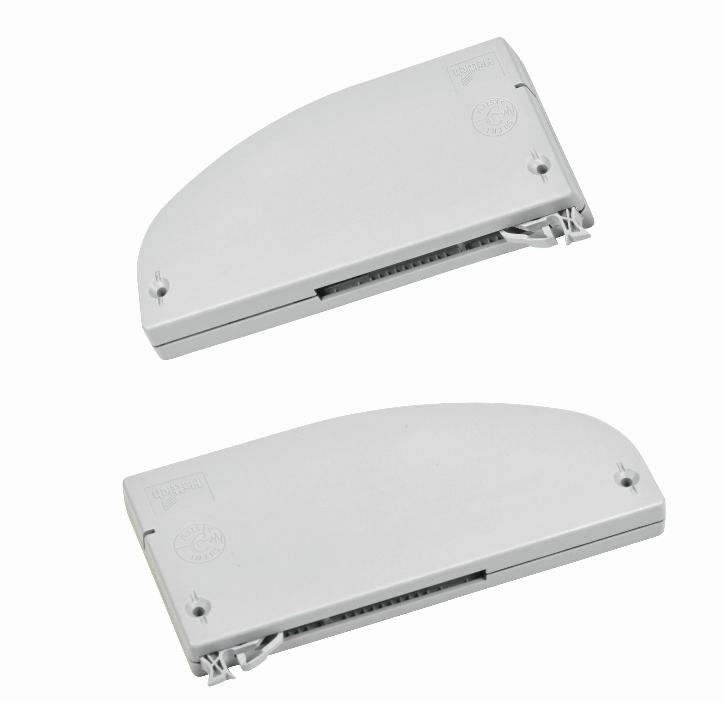 TLUMIČ DOVÍRÁNÍ PRO POSUVNÍ DVEŘE - barvy hliníku, plast (35/10/13cm)